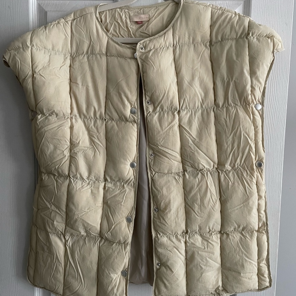 Anthropologie Pilcro quilted side snap vest